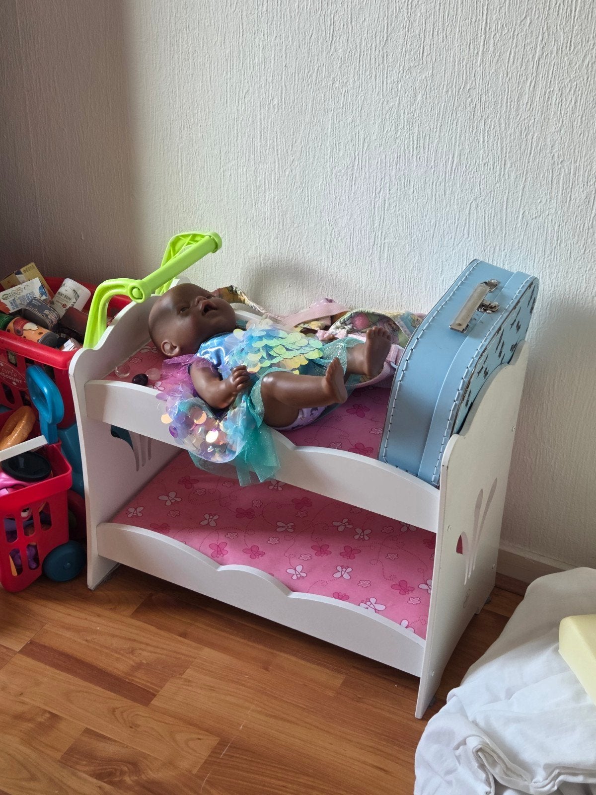 Baby stapelbed met trappetje (exclusief pop), Ophalen, Gebruikt, Jongen of Meisje