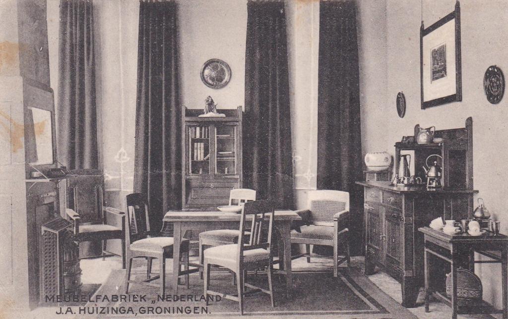 GA1403 Meubelfabriek Nederland J A Huizinga Groningen Haren, Verzamelen, Verzenden, Voor 1920, Gelopen, Groningen
