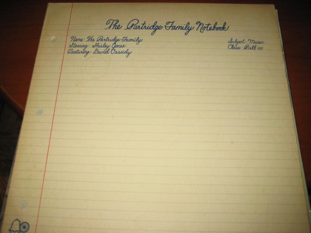 LP, The Patridge Family: Notebook, Cd's en Dvd's, Vinyl | Pop, Ophalen of Verzenden, Zo goed als nieuw, 12 inch
