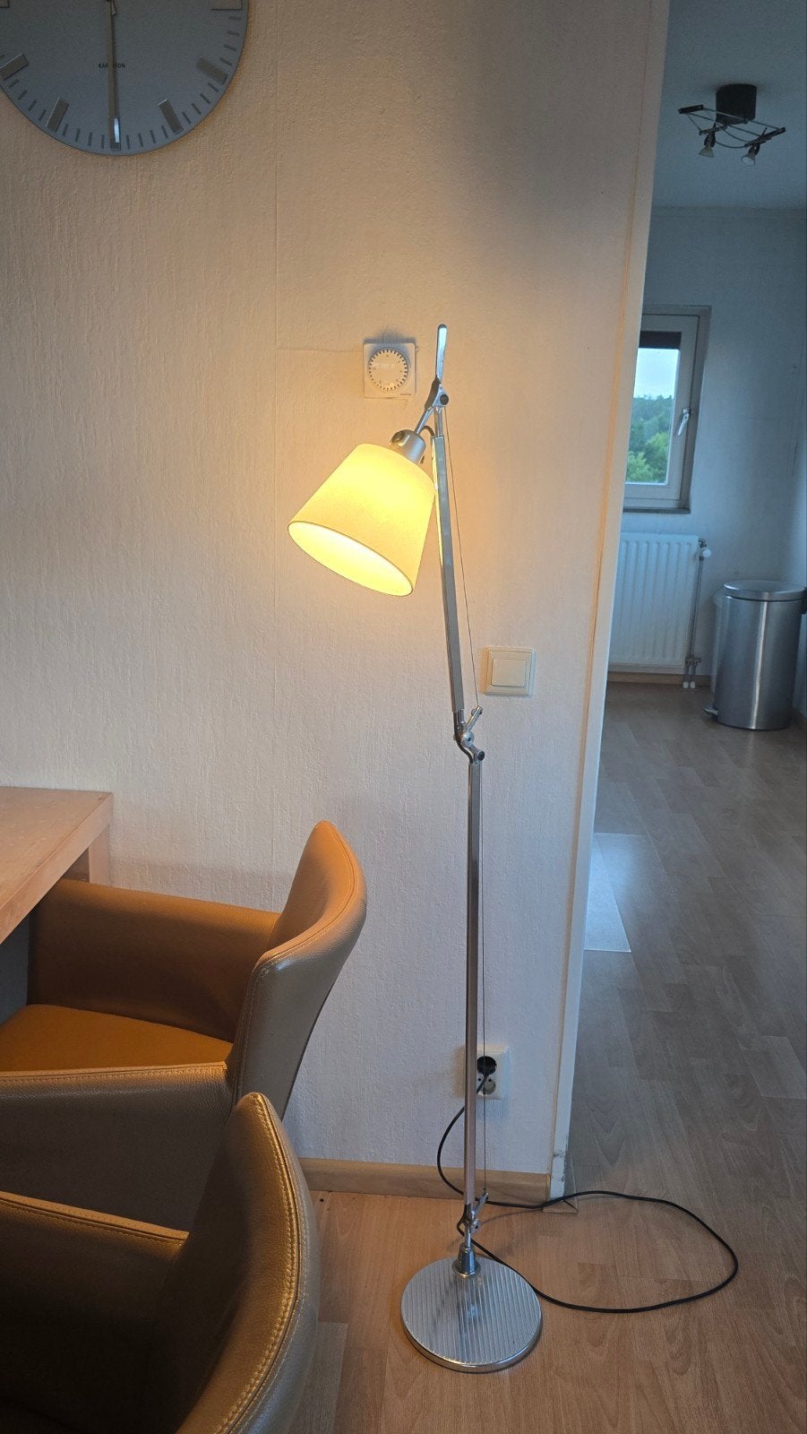 Artemide Tolomeo Mega Terra Vloerlamp - Design Klassieker, Gebruikt, 200 cm of meer, Ophalen of Verzenden, Stof