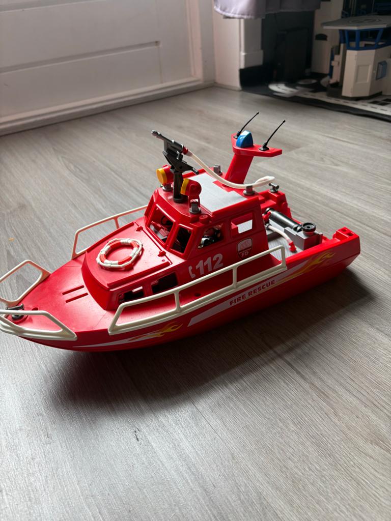 Playmobil Brandweerboot 3128 - Compleet met duiker, Ophalen, Gebruikt, Complete set