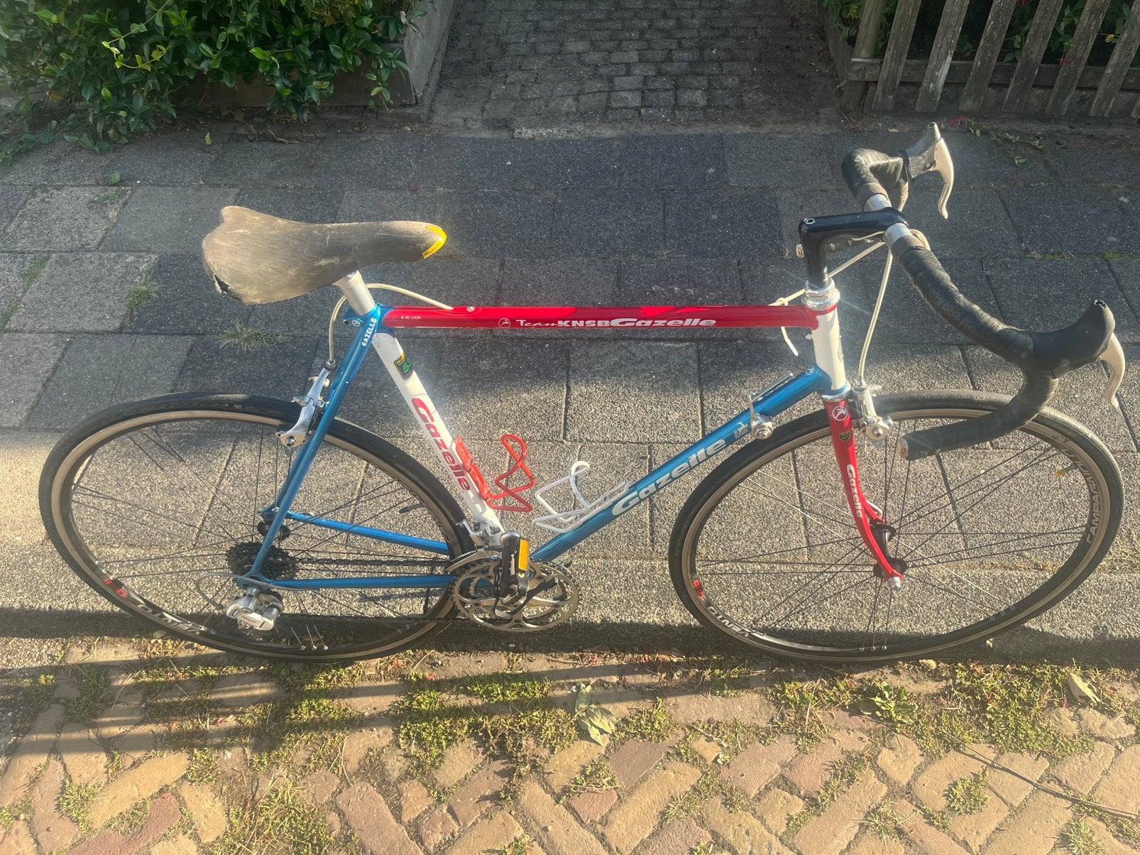 Unieke Gazelle Team KNSB (Barbara de Loor) - Campagnolo, Ophalen, Velgrem, Versnellingen, Gazelle