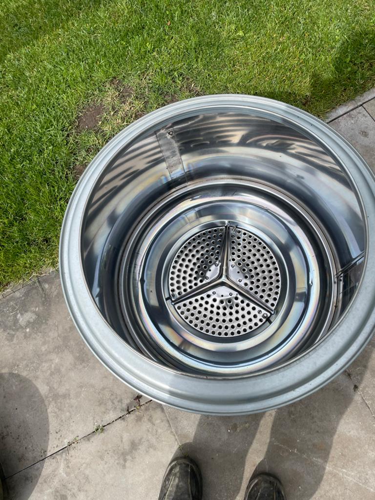 Roestvrijstalen vuurton / vuurkorf, Tuin en Terras, Ophalen, Zo goed als nieuw, Vuurton