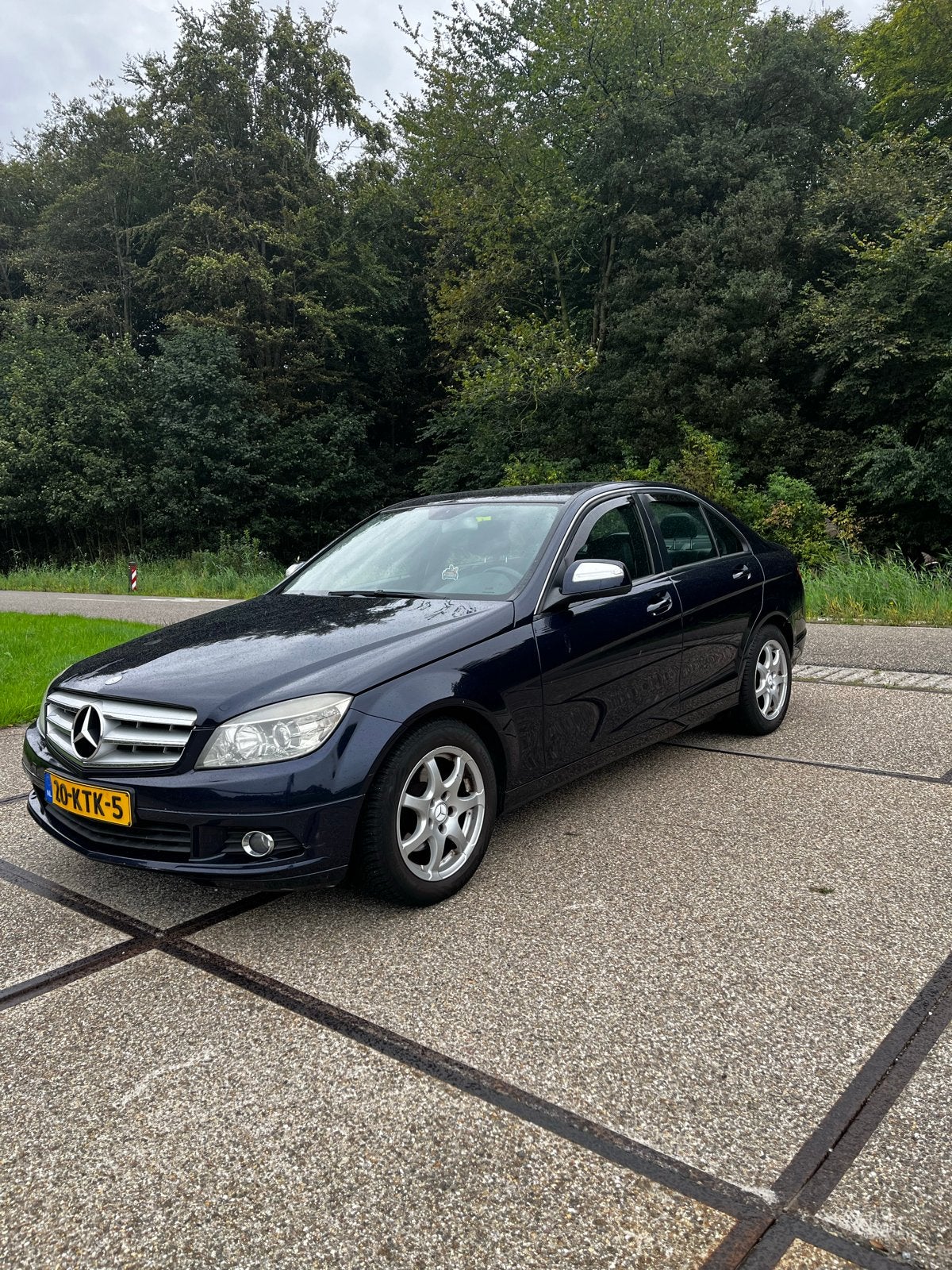 Mercedes-Benz C-Klasse 1.8 C180 Kompressor Sedan 2007 Blauw, Auto's, 1385 kg, Achterwielaandrijving, Blauw, 1796 cc