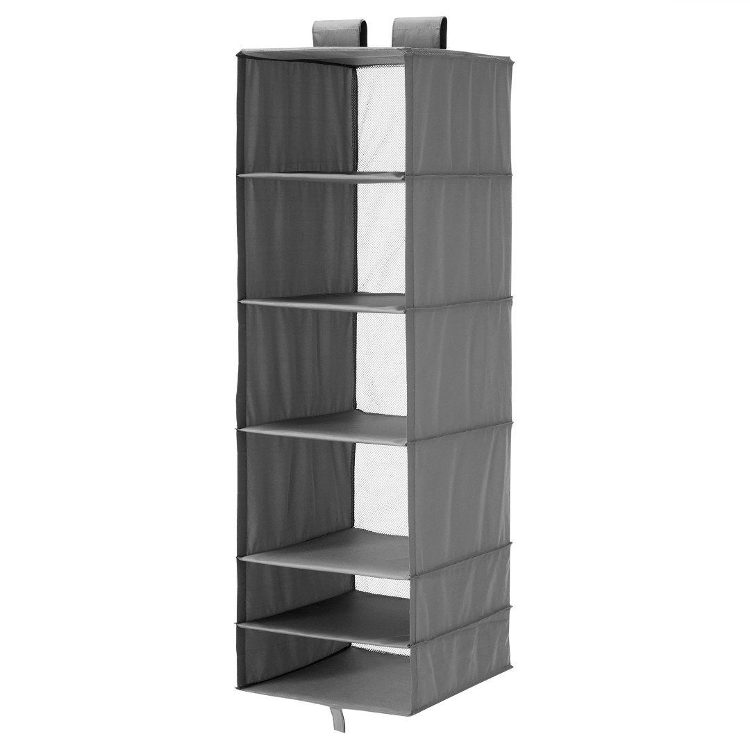 IKEA SKUBB hangende opberger met 6 vakken, grijs, Ophalen, Met plank(en), Gebruikt, 100 tot 150 cm