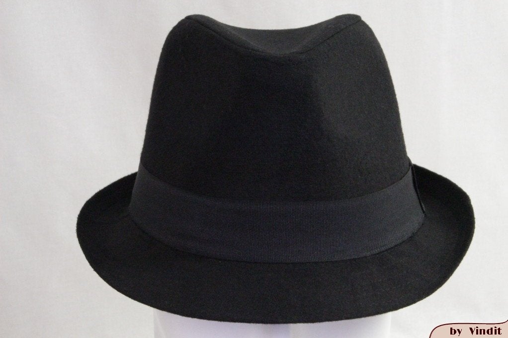 Gleufhoed Trilby zwart vilt maat 57 nieuw Gratis verzenden, Ophalen of Verzenden, Nieuw, 57 cm (M, 7⅛ inch) of minder, Hoed