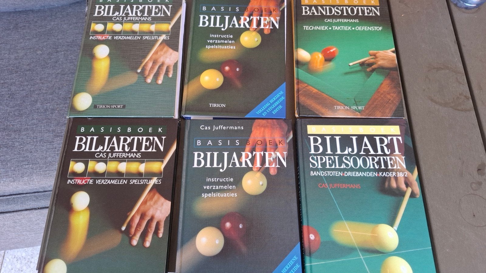 6 Biljartboeken Cas Juffermans - Basisboek Biljarten, Ophalen of Verzenden