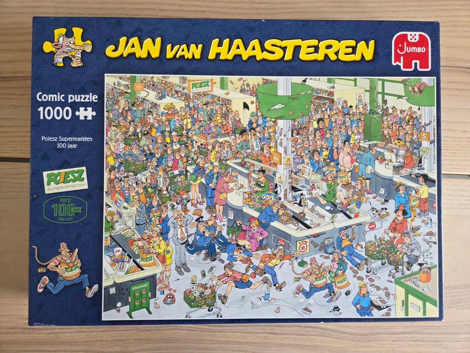 Jan van Haasteren - Poiesz Supermarktt 100 jaar, Hobby en Vrije tijd, Ophalen of Verzenden, 500 t/m 1500 stukjes, Zo goed als nieuw