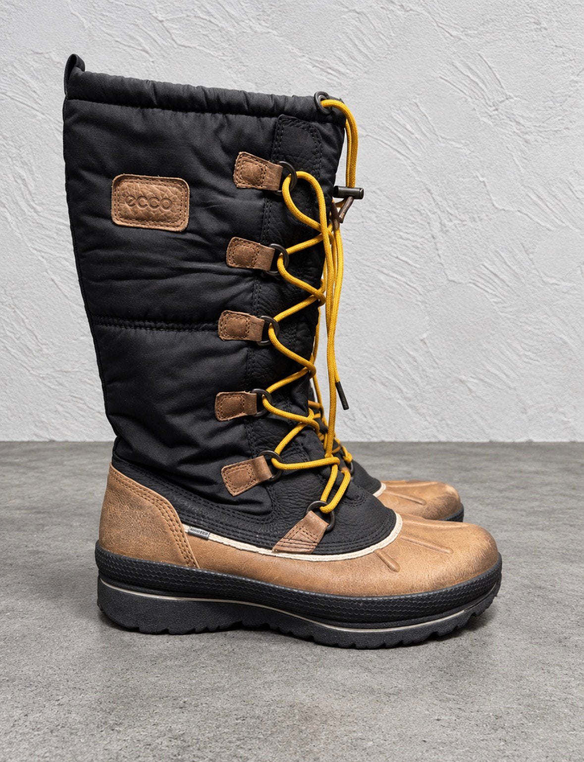 ECCO winterlaarzen Gore-Tex snowboots zwart bruin 40, Zwart, Snowboots, Ophalen of Verzenden, Zo goed als nieuw