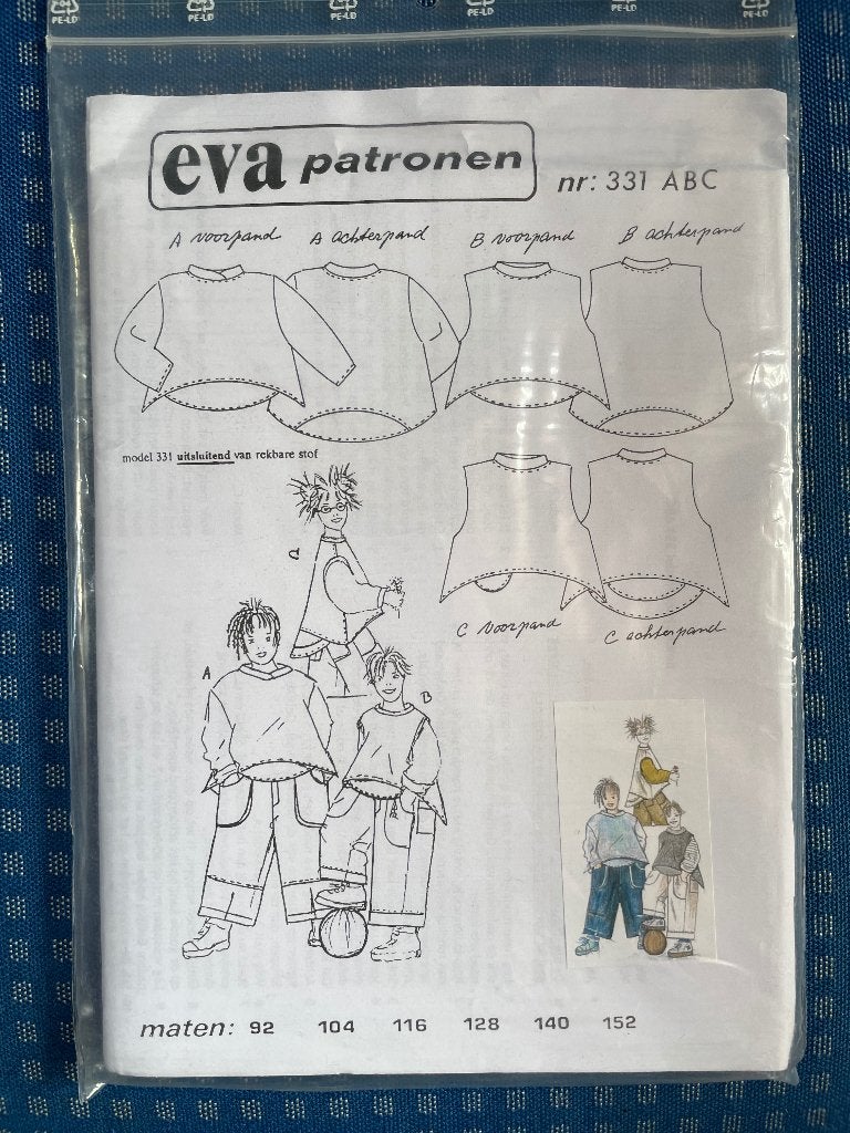 Naaipatroon Eva Nr 331 trui, Hobby en Vrije tijd, Kledingpatronen, Overige merken, Kind, Ophalen of Verzenden, Zo goed als nieuw