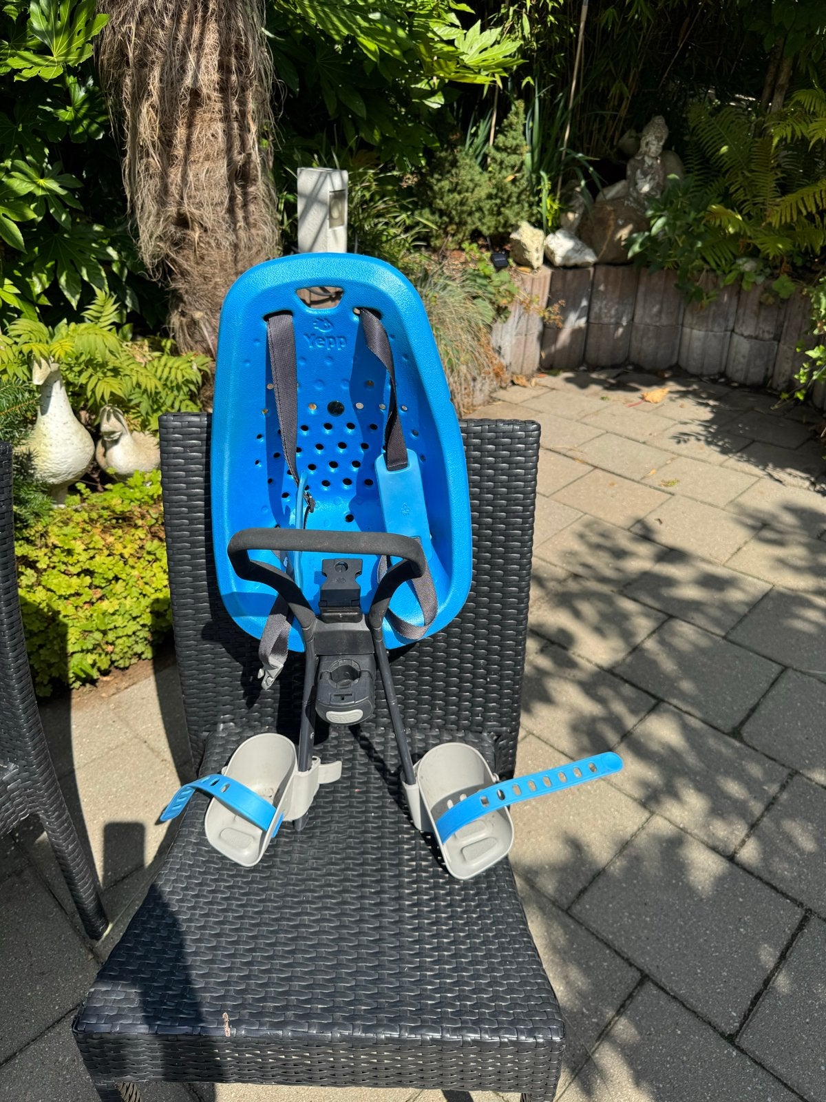 Yepp Fietsstoeltje - Blauw Achterzitje, Ophalen, Achterzitje, 9 t/m 18 kg, Gebruikt
