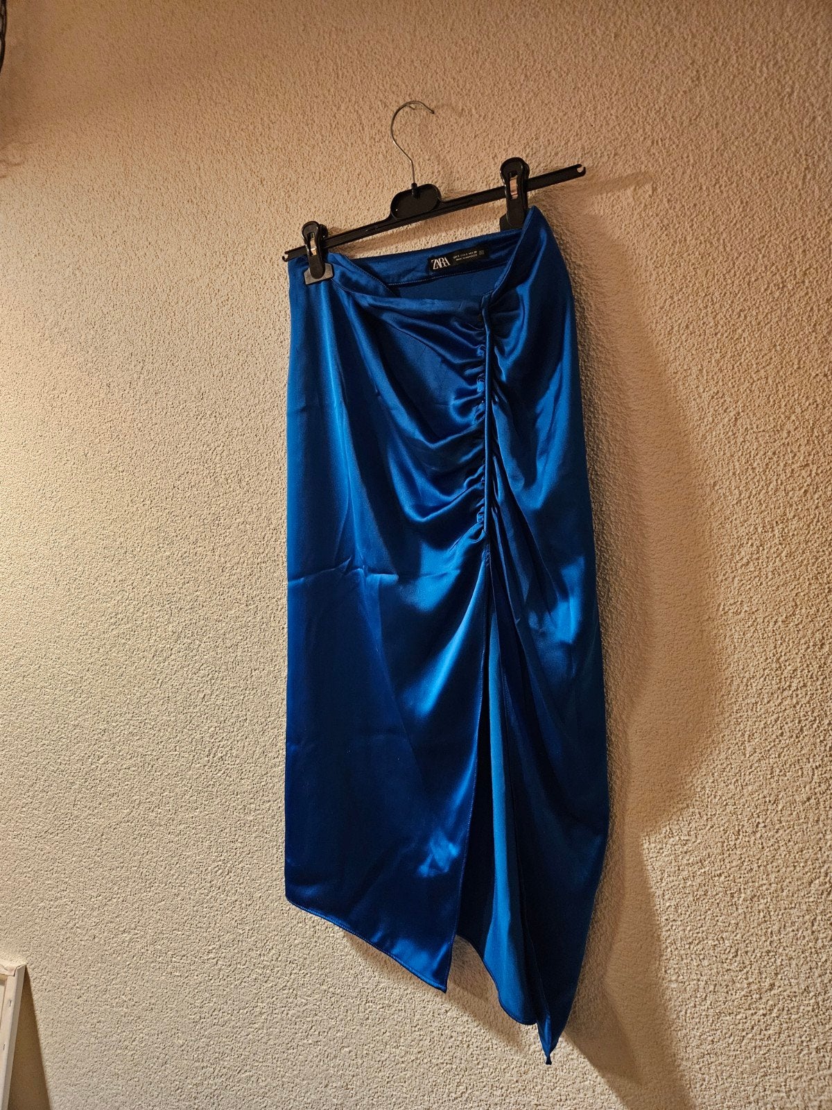 Zara satijnen rok, blauw, maat M, Kleding | Dames, Maat 38/40 (M), Blauw, Zara, Ophalen of Verzenden