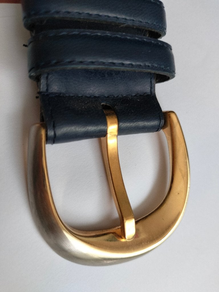 Luxe donkerblauwe riem Schuchard & Friese, Schuchard & Friese, 3 tot 5 cm, Verzenden, Echt leder