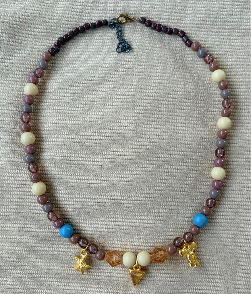 Unieke Handgemaakte Kralenketting, Sieraden, Tassen en Uiterlijk, Kettingen, Overige kleuren, Nieuw, Ophalen of Verzenden, Overige materialen