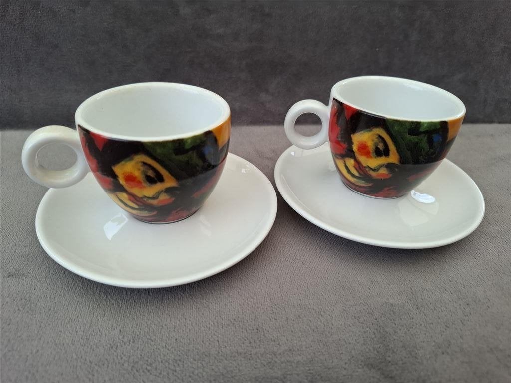 Espresso kopjes, Max Pechstein, Art servies, Keramiek, Ophalen of Verzenden, Zo goed als nieuw, Overige stijlen