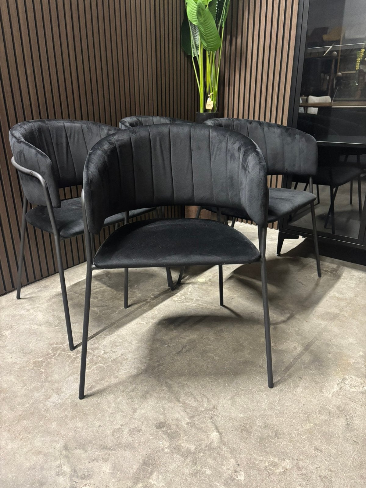 10x Eetkamerstoel Tiffannie Velvet, kleur zwart van Nohr, Ophalen, Overige materialen, Zwart, Onbekend