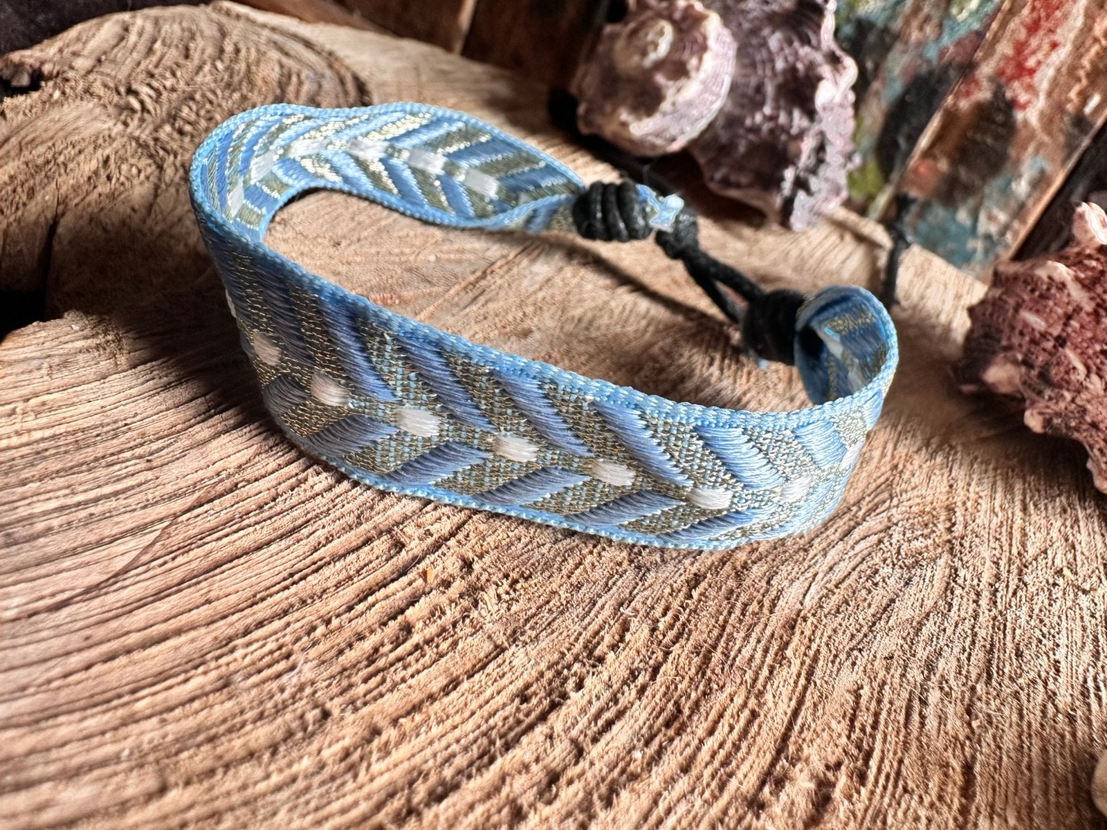 Boho armband / blauw / woven bracelet / surflife / nieuw, Ophalen of Verzenden, Nieuw