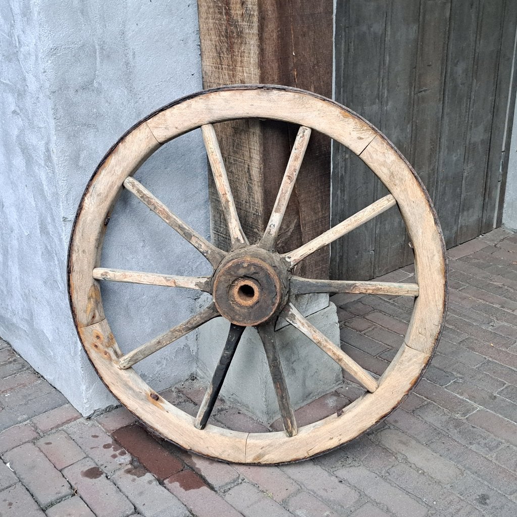 Oud brocante houten karrewiel wiel ø 73cm *Etage3*, Ophalen, Gebruikt, ., .