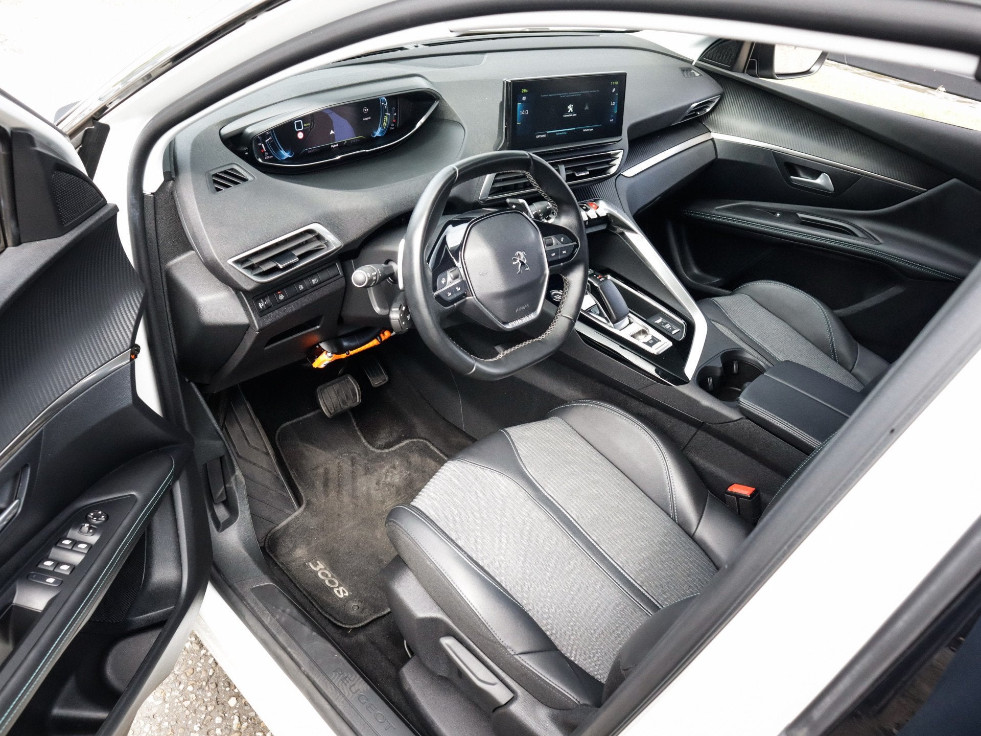 Peugeot 3008 1.6 HYbrid 225 Blue Lease Allure 1e-Eig. & Deal, Auto's, Peugeot, 12 maanden, Leder en Stof, Wit, Bedrijf