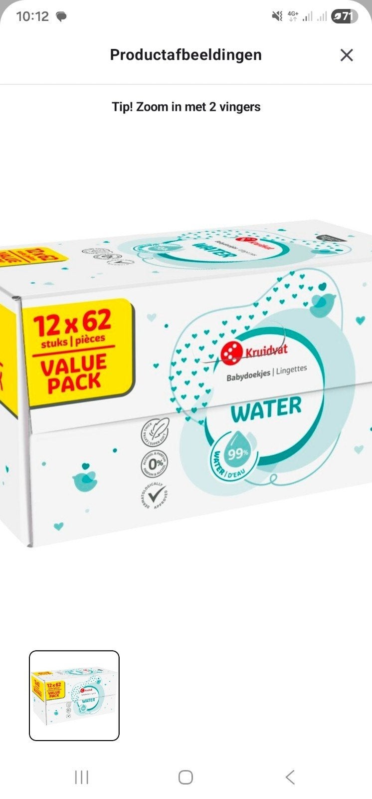 Billendoekjes water kruitvat, Ophalen, Nieuw, Overige typen
