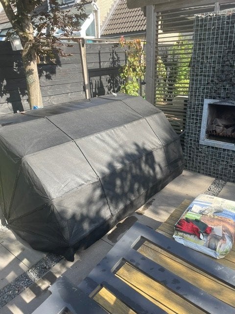 zwarte markies, Tuin en Terras, Zonneschermen, Ophalen, Gebruikt, Minder dan 250 cm, Markies