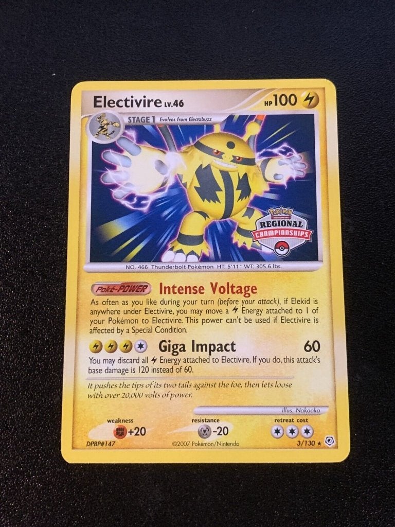 pokemon promo electivire regional championships, Ophalen of Verzenden, Zo goed als nieuw, Losse kaart