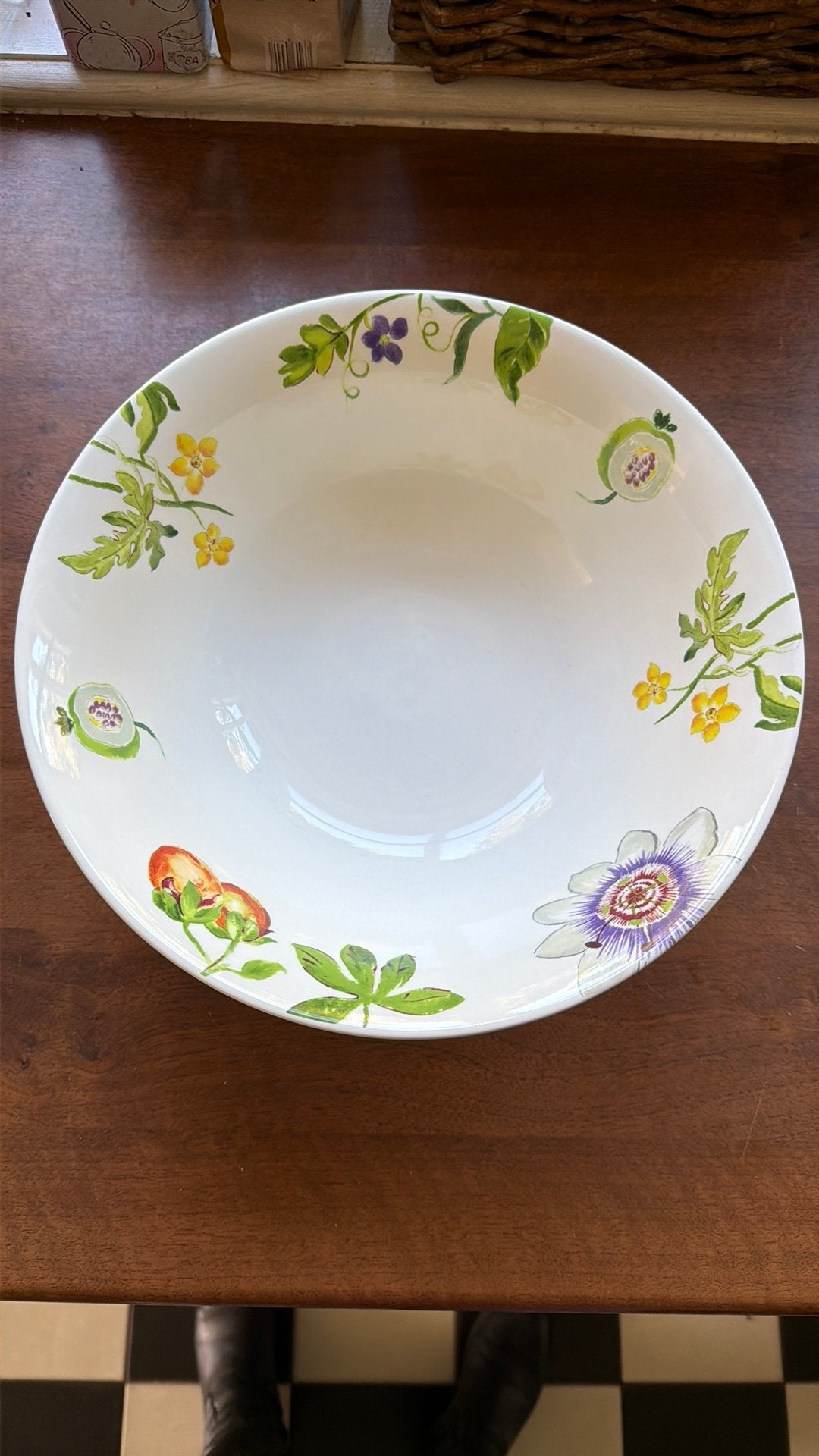 Gien PASSIFLORE Saladeschaal, Huis en Inrichting, Ophalen of Verzenden, Overige stijlen, Glas, Schaal of Schalen