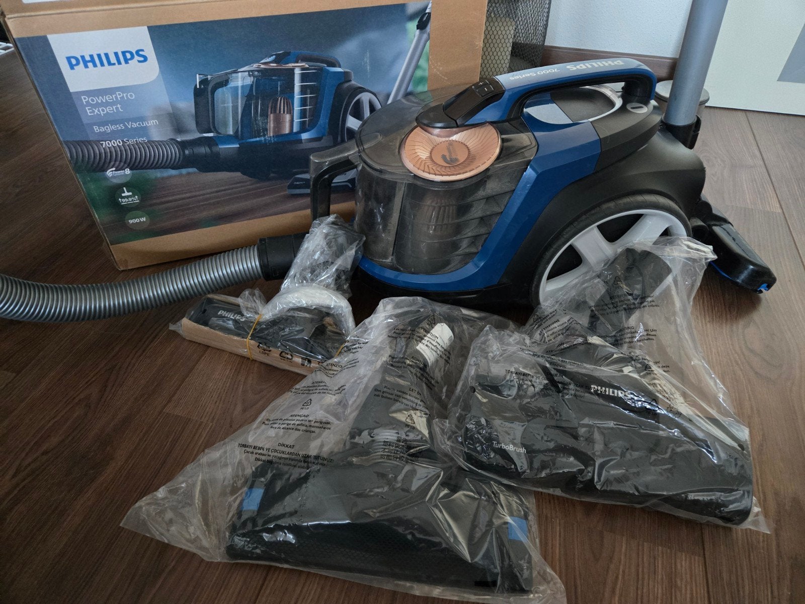 Philips PowerPro Expert Bagless Stofzuiger 7000 Serie, Witgoed en Apparatuur, Regelbare zuigkracht, Gebruikt, Philips, Ophalen of Verzenden