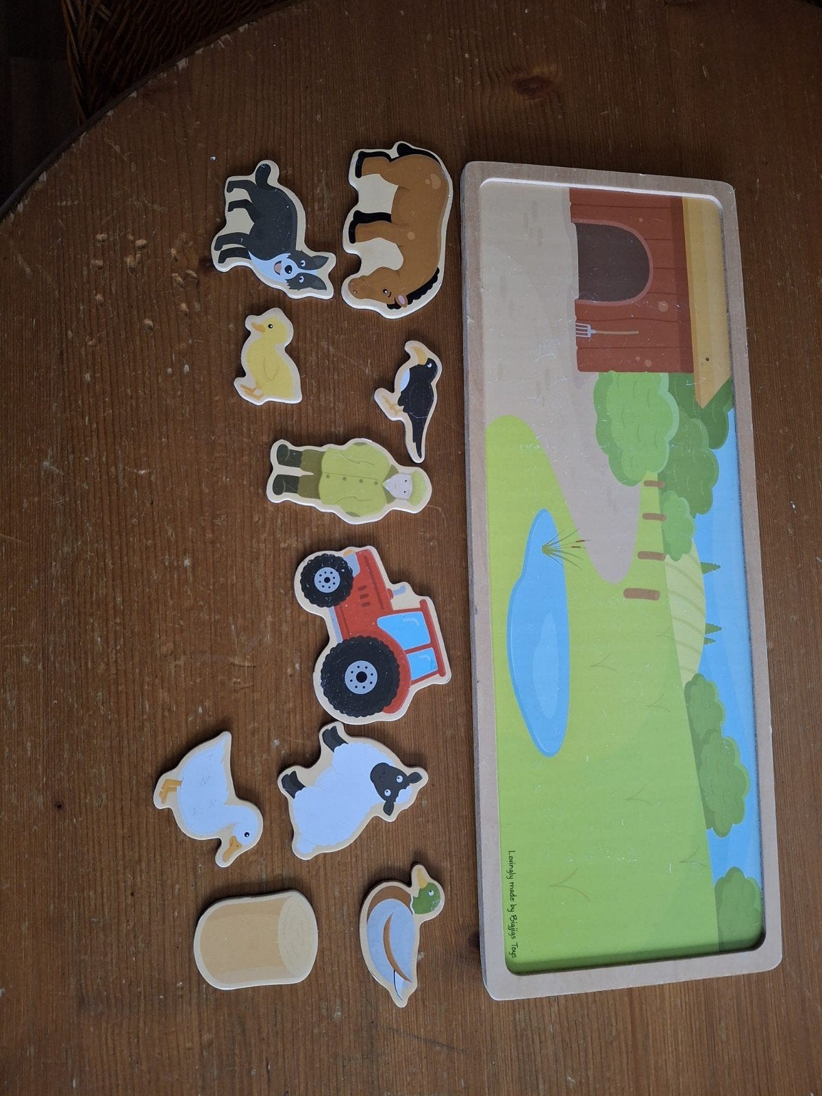 Magneetbord boerderijdieren 42x18 cm bigjigs, Kinderen en Baby's, Ophalen of Verzenden, Zo goed als nieuw