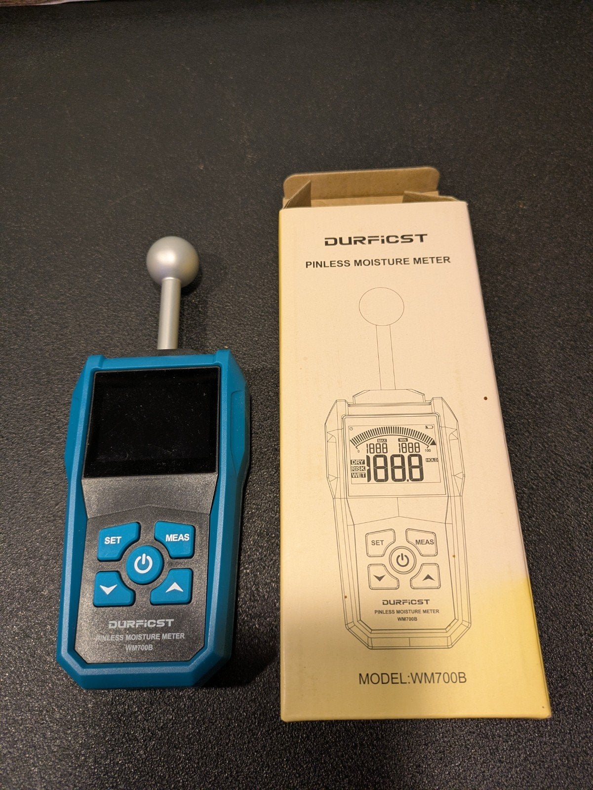 Durficst WM700B Pinless Vochtmeter, Ophalen of Verzenden, Zo goed als nieuw, Vocht of Vloeistof