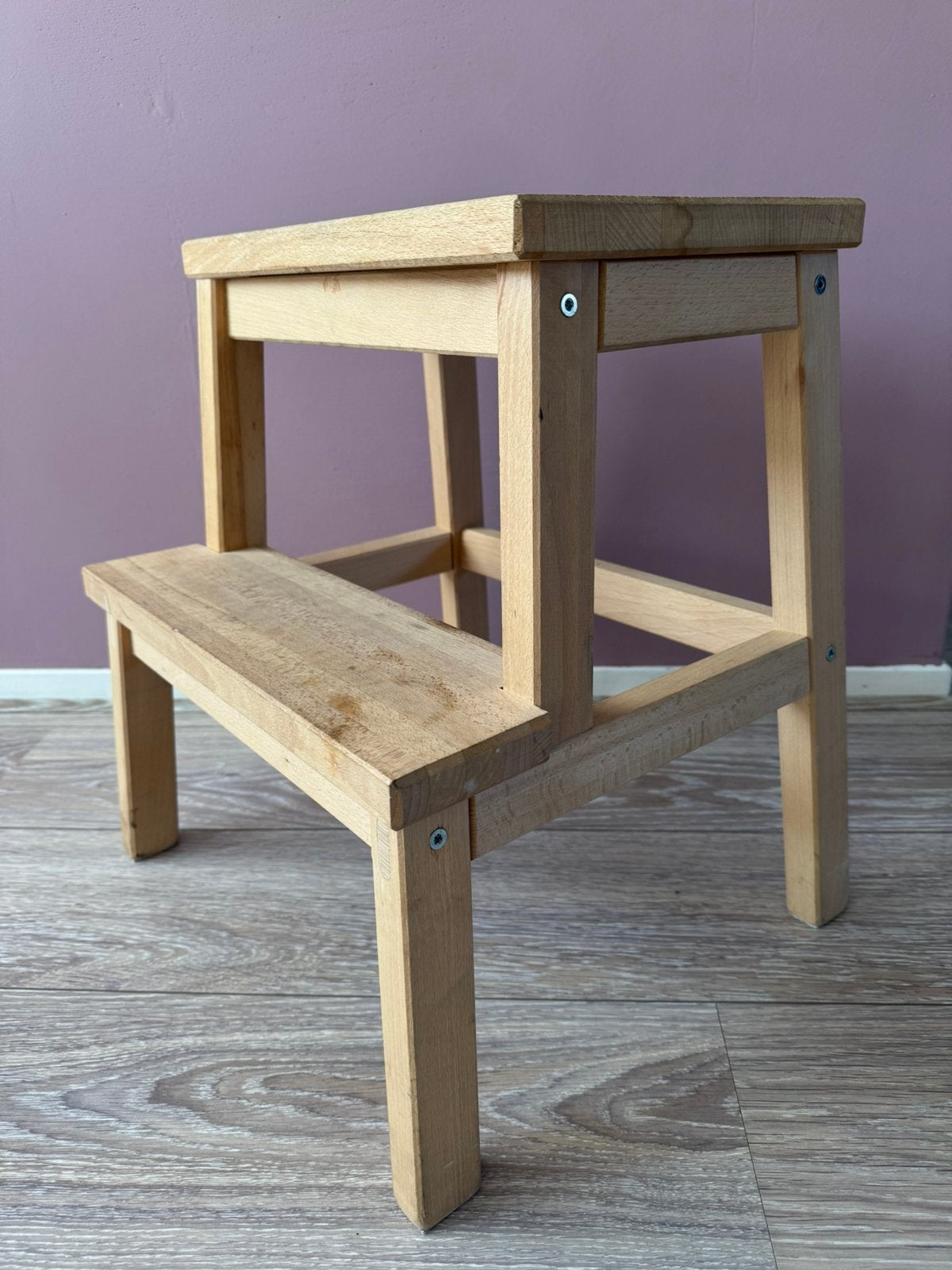 Ikea Bekvam opstapje/krukje, Huis en Inrichting, Krukjes, Ophalen, Gebruikt, Hout