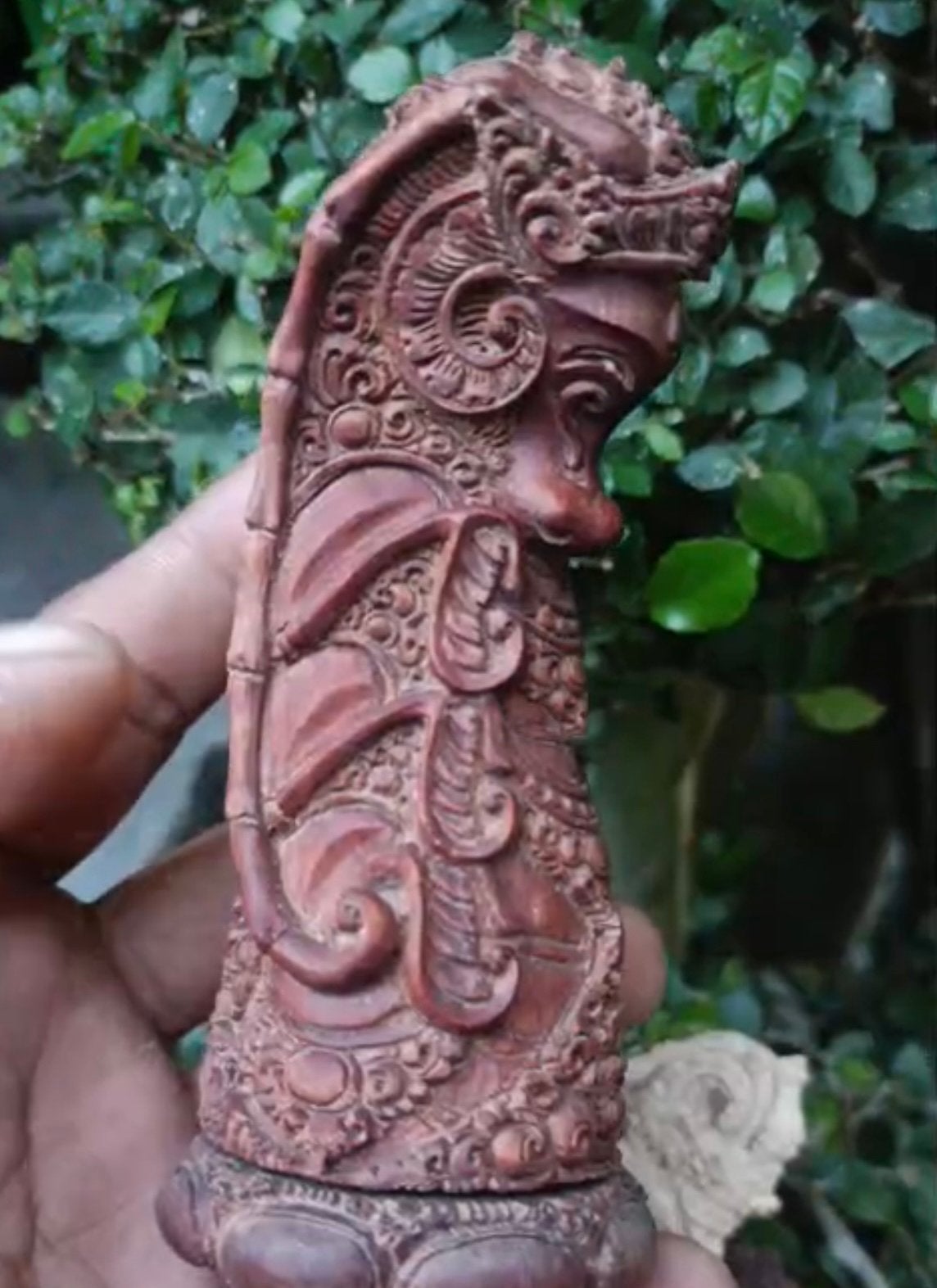 Handgemaakte Balinese Kocet-kocetan keris greep: stigi hout, Ophalen of Verzenden