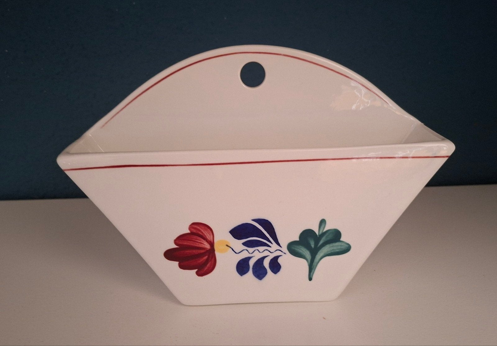 Boch boerenbont koffiefilterhouder, Ophalen of Verzenden, Nieuw, Aardewerk