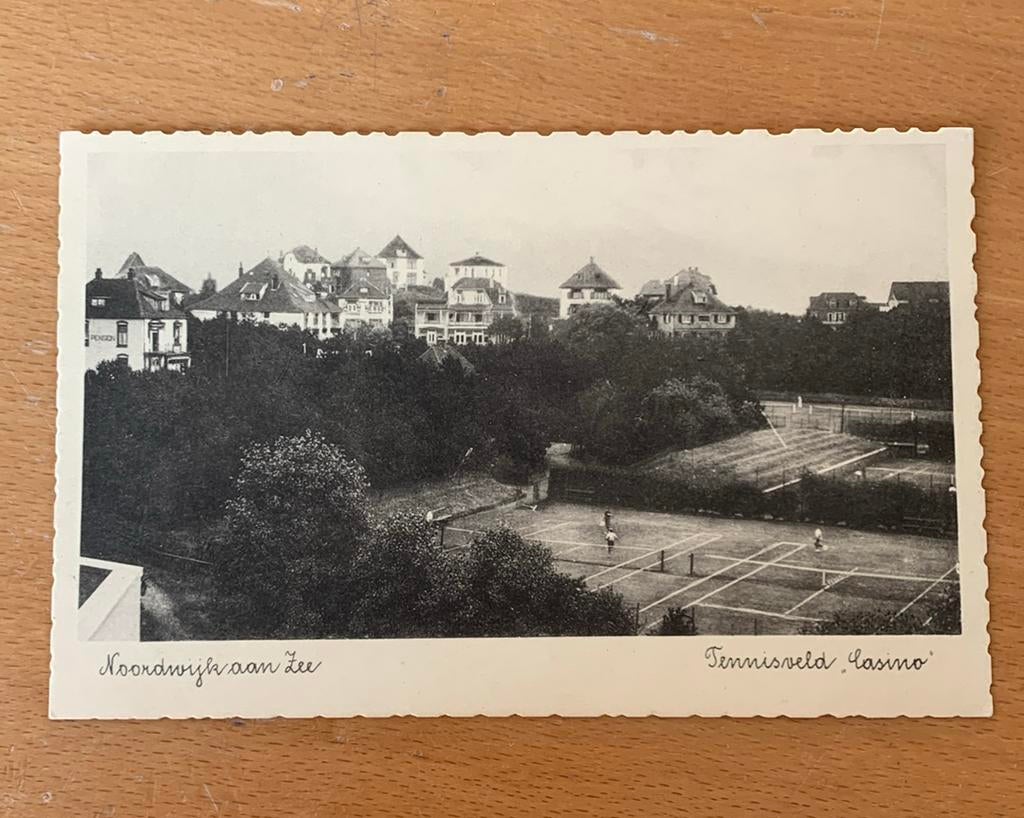 Ansichtkaart Noordwijk aan zee tennisveld Casino, Ophalen of Verzenden, Zuid-Holland