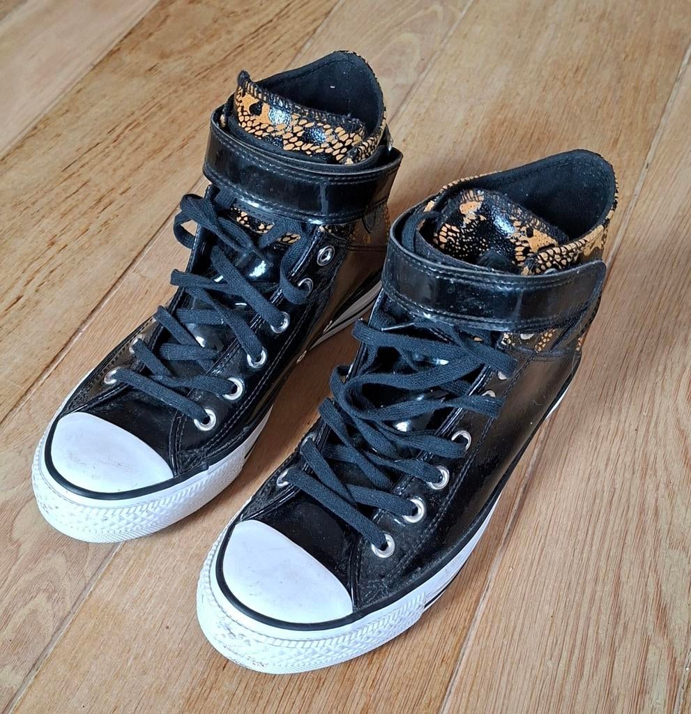Converse All Star sneakers maat 39,5 - zwart met dierenprint, Kleding | Dames, Zwart, Converse, Ophalen of Verzenden, Sneakers of Gympen