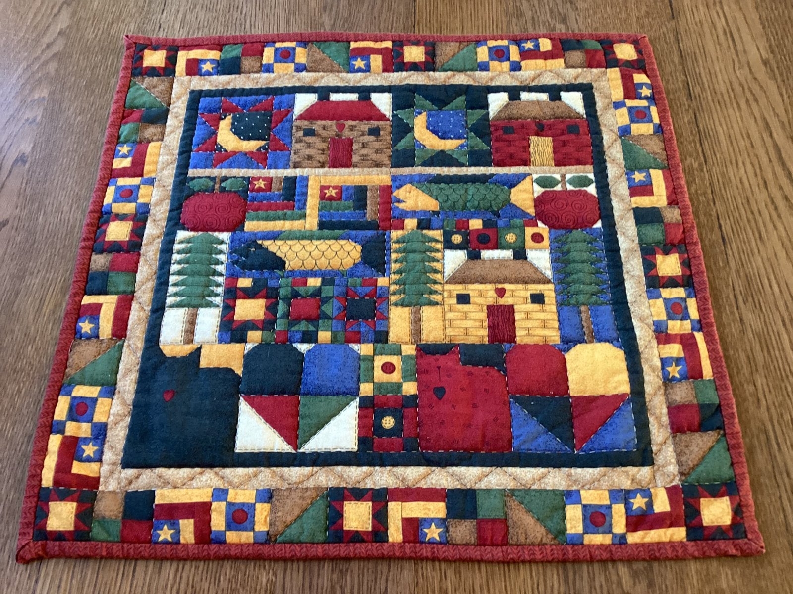 Kerst QUILT handgemaakt (wandkleedje), Ophalen of Verzenden, Zo goed als nieuw