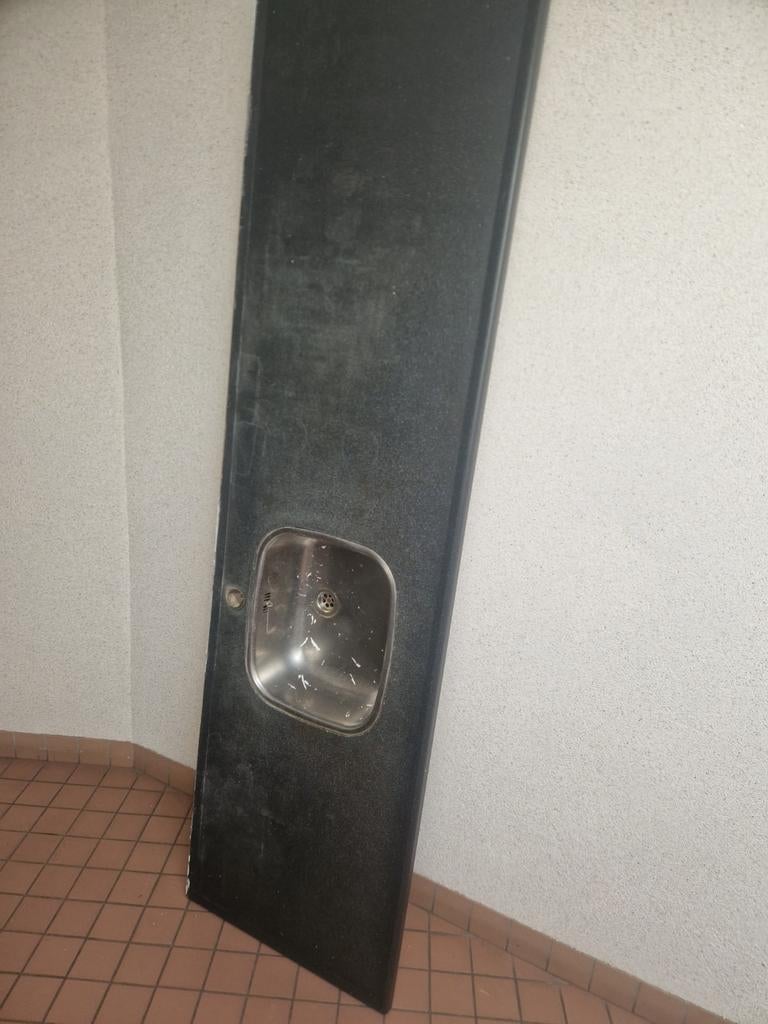 Granito keukenblad met spoelbak - 212x60cm, Huis en Inrichting, Ophalen, Gebruikt, Zwart, Overige typen