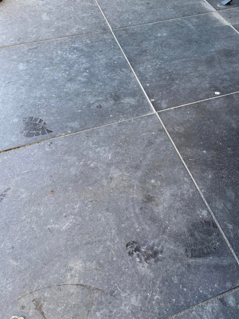 Grijze terrastegels, 60x60cm, 18 stuks (6,5m2), Tuin en Terras, Ophalen, 5 tot 10 m², Zo goed als nieuw, Beton