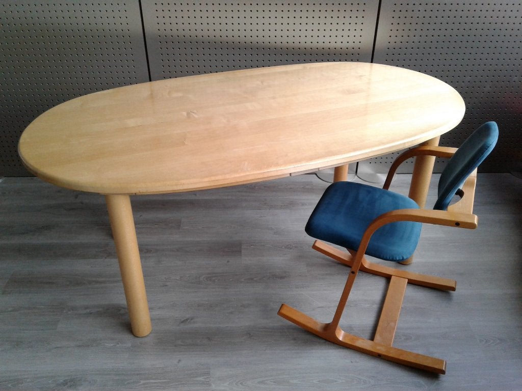 (Stokke / Variér) Tafel (Beuken), Goed Gebruikt!, Huis en Inrichting, Tafels | Eettafels, Overige houtsoorten, Gebruikt, 200 cm of meer