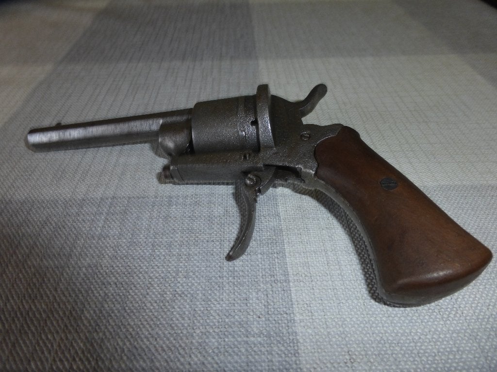 antiek revolver pen vuur, Ophalen of Verzenden