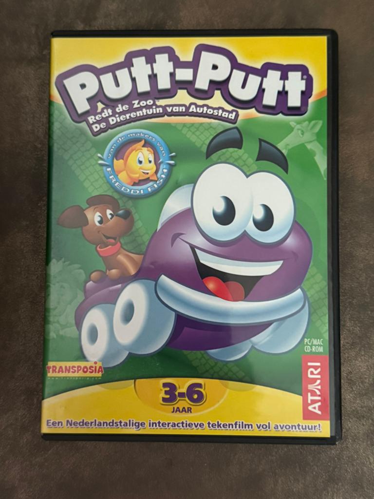 Putt-Putt Redt de Zoo PC/Mac CD-ROM (3-6 jaar), Spelcomputers en Games, Games | Pc, Puzzel en Educatief, Gebruikt, 1 speler, Ophalen of Verzenden