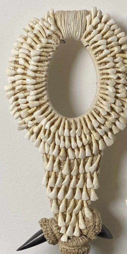 Wanddecoratie van jute en tanden – 26 x 65 cm, Ophalen, Natuurlijk materiaal, Wanddecoratie, Beige