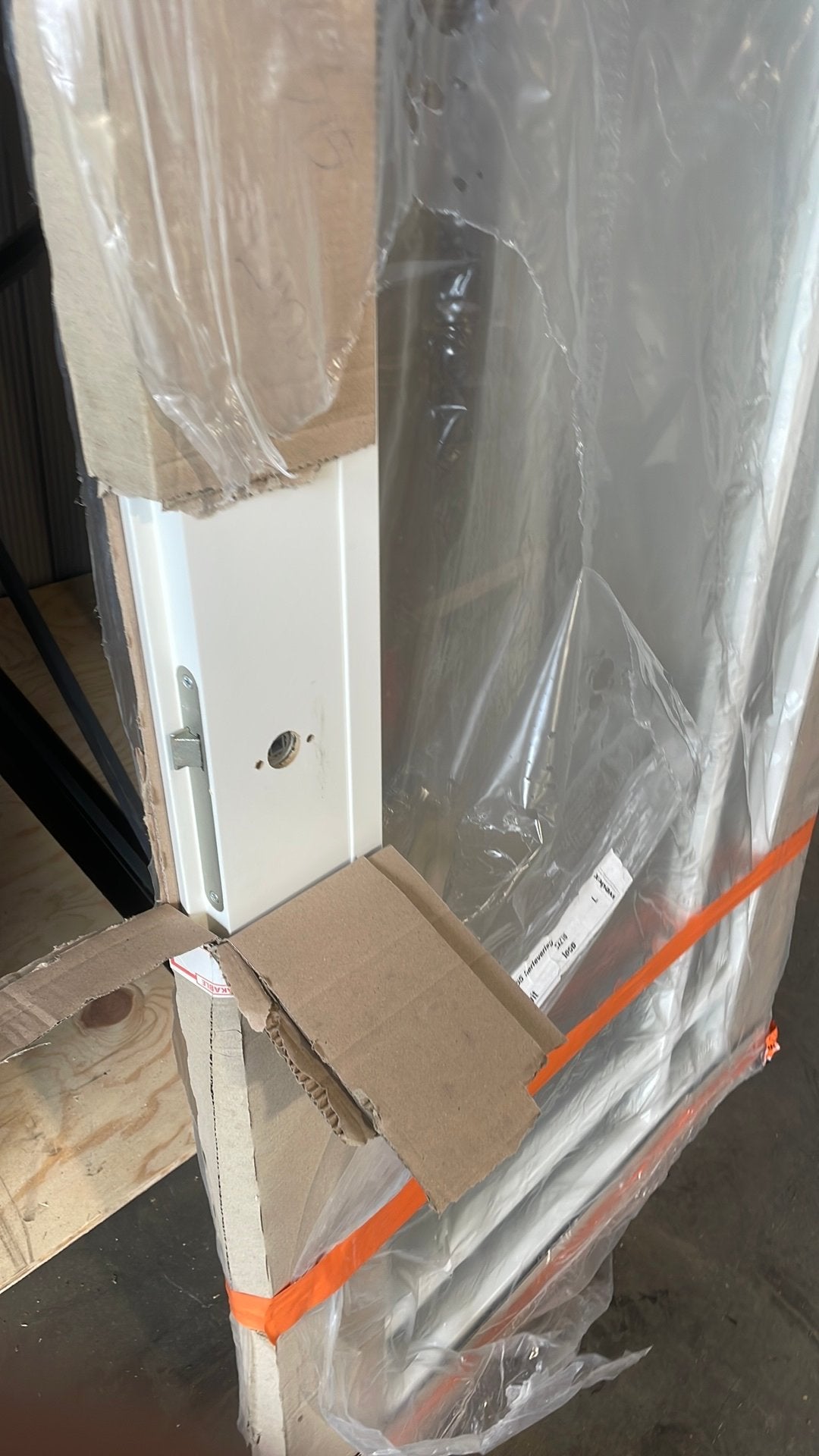 Opdekdeur met glas 93x231,5, Doe-het-zelf en Verbouw, Ophalen, Binnendeur, 215 cm of meer
