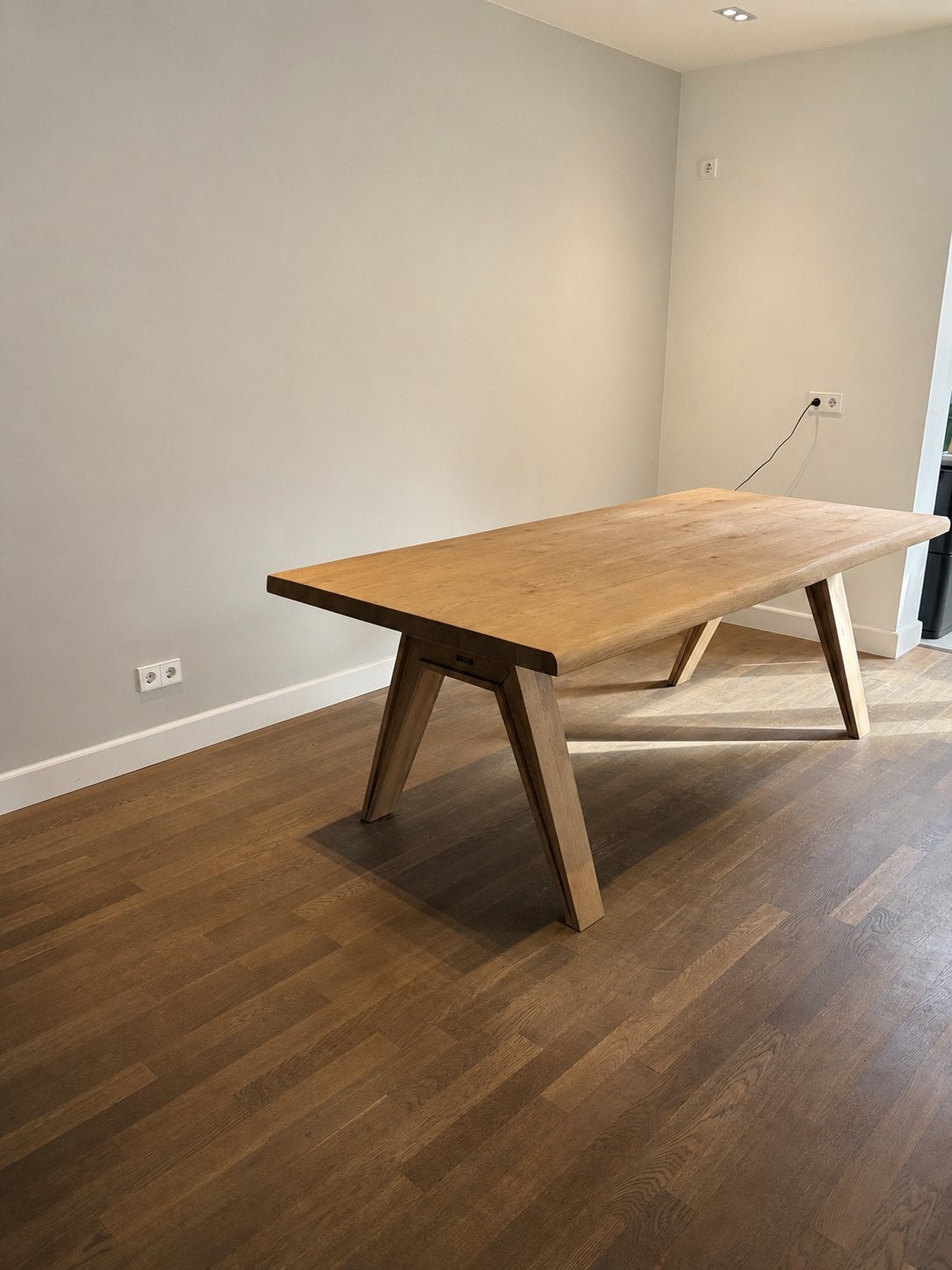 XO Interieur Bole eiken eettafel 220x100 cm z.g.a.n., Ophalen, 100 tot 150 cm, Eikenhout, 200 cm of meer