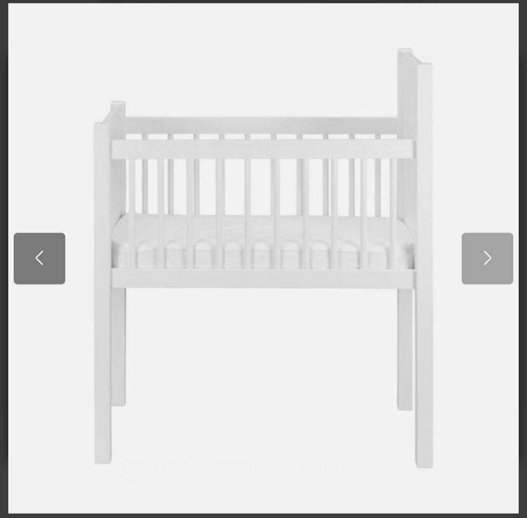Prenatal basis wieg wit 40 x 80 cm incl.matrasje, Ophalen, Zo goed als nieuw, Wieg