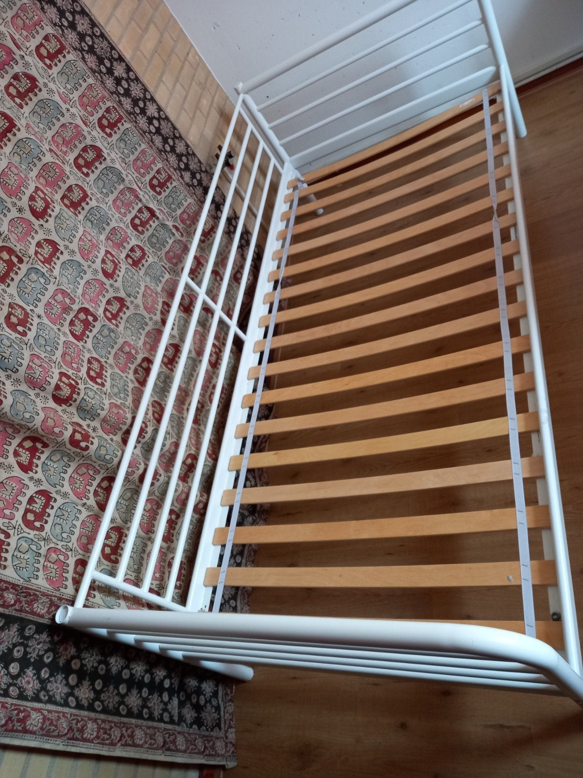2x metalen bed frame en 1x lattenbodem, Huis en Inrichting, Slaapkamer | Bedden, Ophalen, Eenpersoons, Metaal, 90 cm