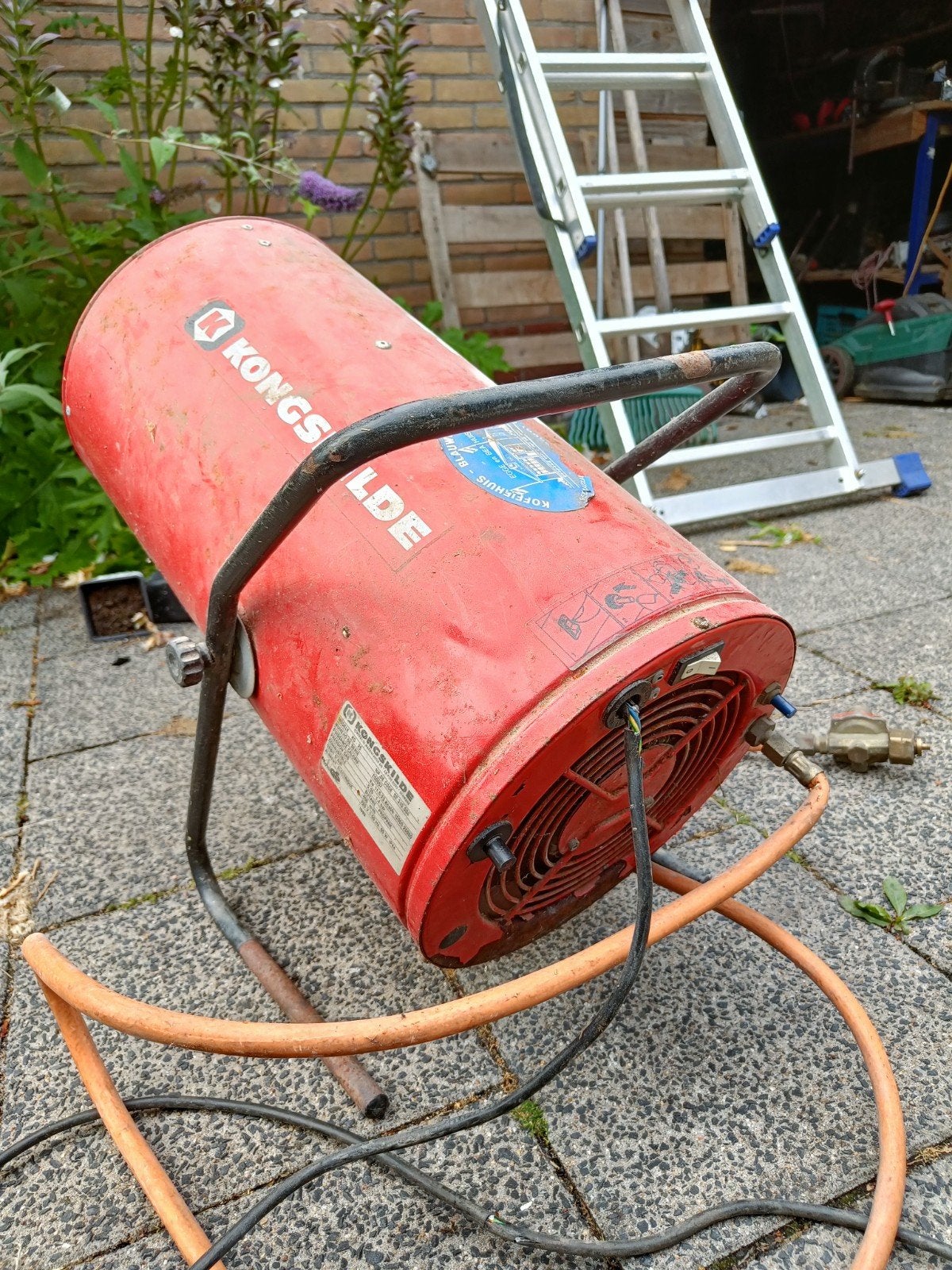 Kongskilde KG-25 heteluchtkanon op gas, Ophalen, 30 tot 80 cm, Gebruikt, Kachel