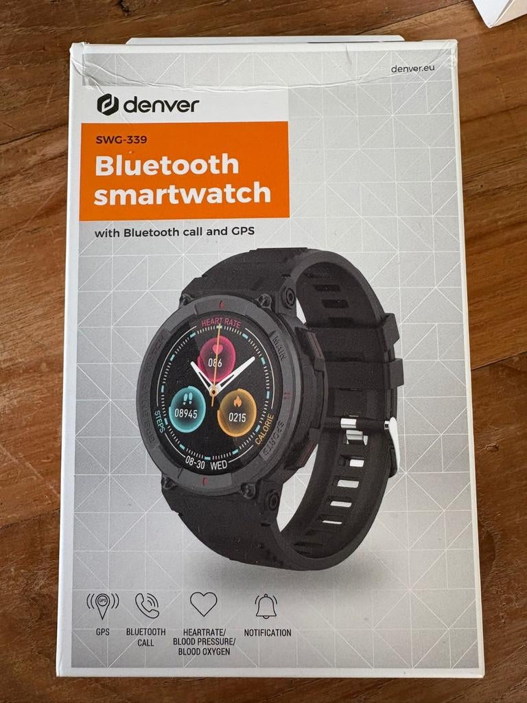 Denver Smartwatch - nieuw!, Sieraden, Tassen en Uiterlijk, Smartwatches, Conditie, Zwart, Ophalen of Verzenden, Zo goed als nieuw