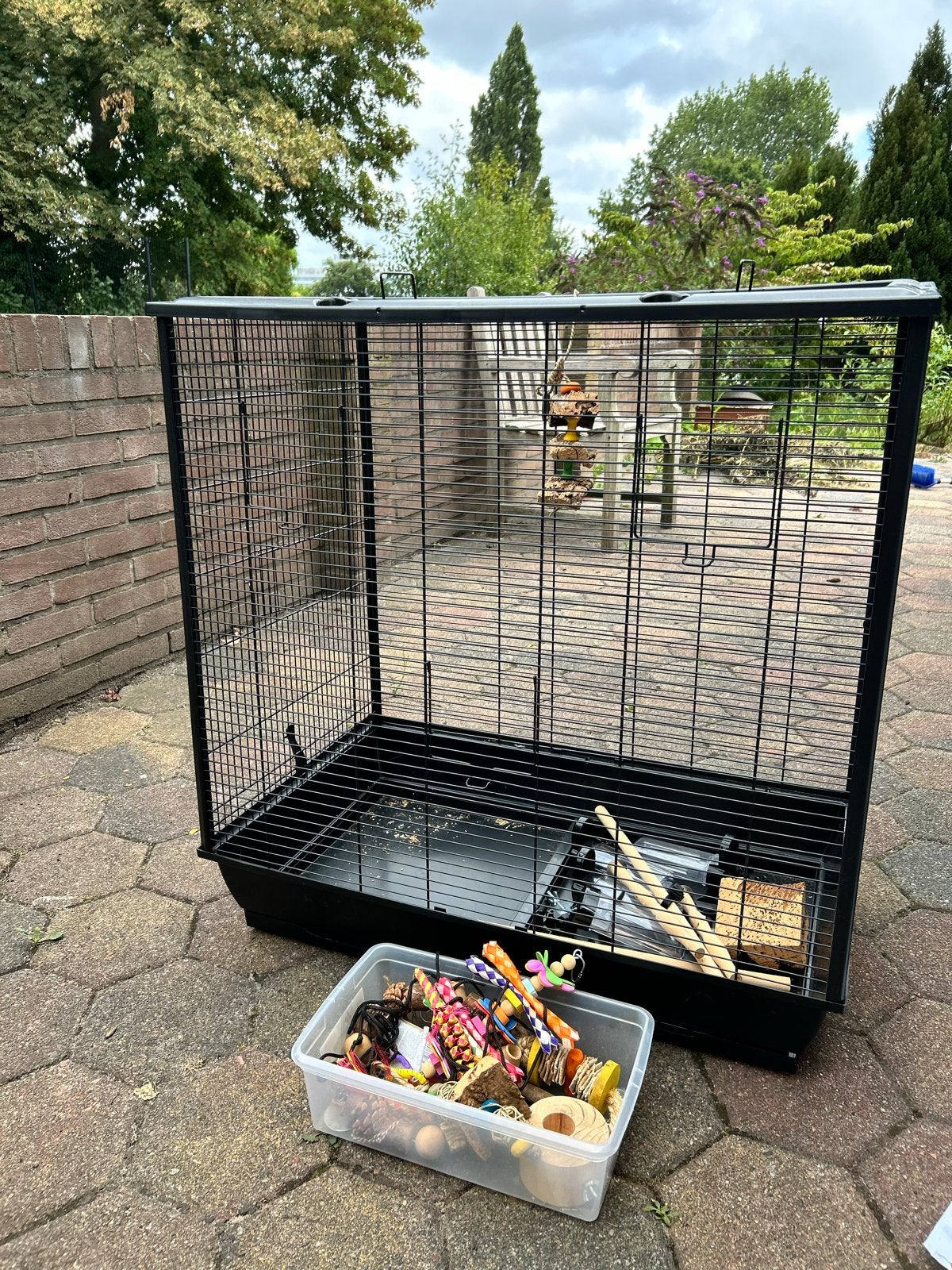 Vogelkooi Fiona open, Dieren en Toebehoren, Ophalen, Zo goed als nieuw, Metaal, Vogelkooi