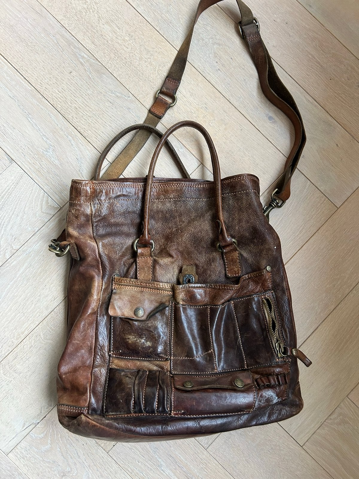Campomaggi Leren Handtas/Shopper, Ophalen of Verzenden, Gebruikt, Bruin, Handtas
